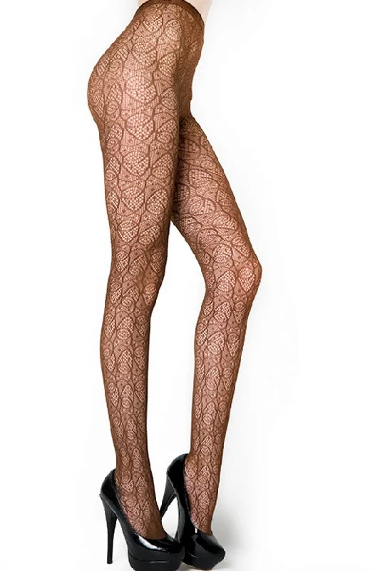 Plus Size Spirograph Pattern Fishnet Tights